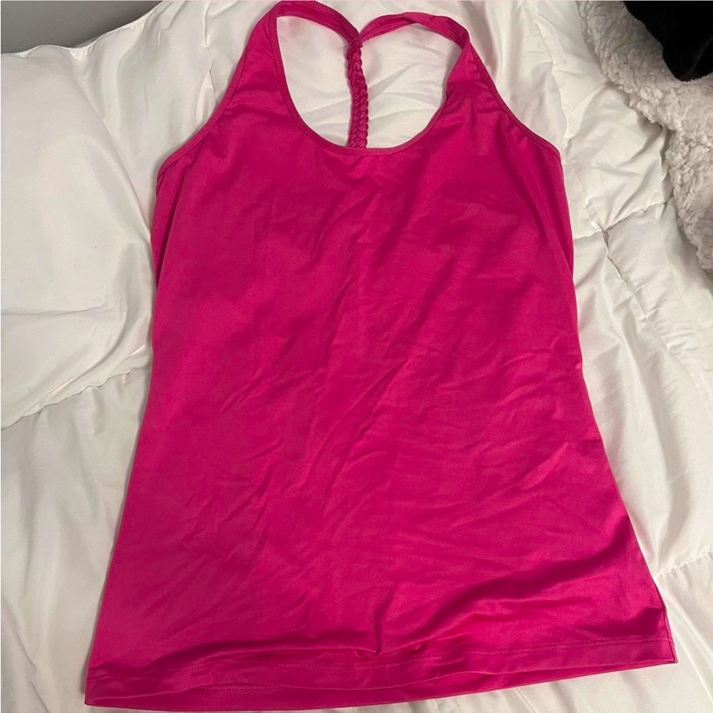 Hot pink athletic halter top. Rue 21; size Medium